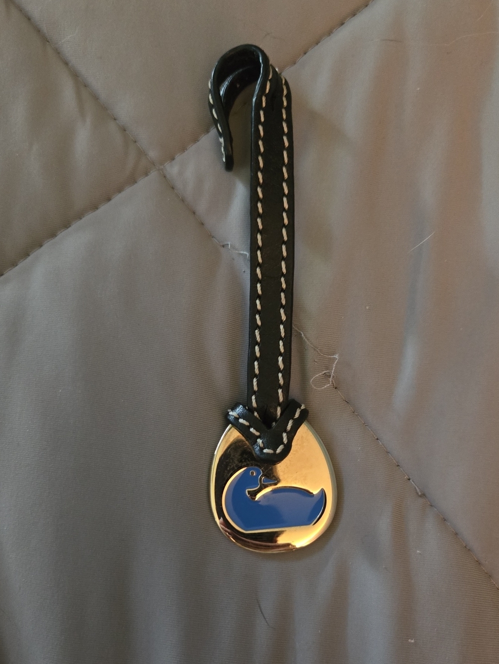 Dooney And Bourke Blue Duck On Black Leather Strap